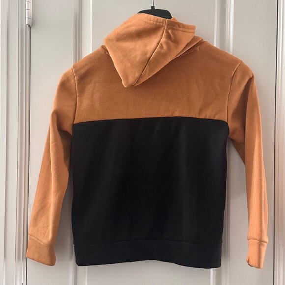 Tony Hawk Kids S Two-Tone Hoodie Pullover Sweatshirt Black & Orange Polyester Ma - Picture 2 of 5
